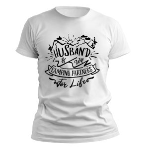 kaos husband and wife camping partners for life
