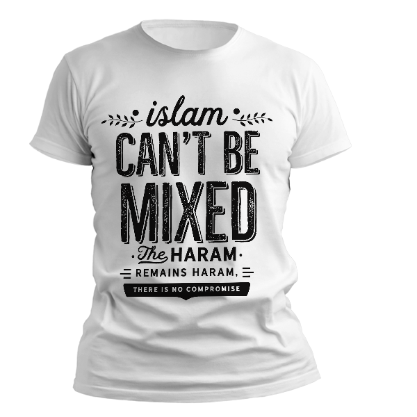 kaos Islam can't be mixed