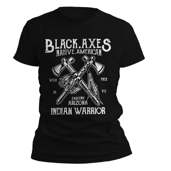 kaos black axes Indian warrior
